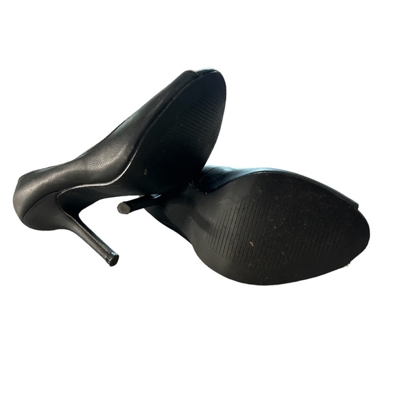 Black Open Toe Heels - Picture 2 of 4